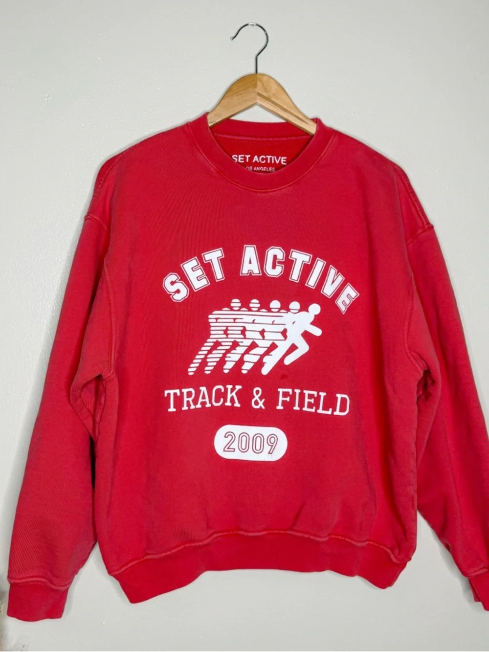 Set Active Crewneck Sweatshirt Track & Field, Red, medium - Picture 3 of 8